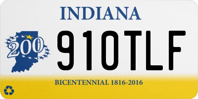 IN license plate 910TLF