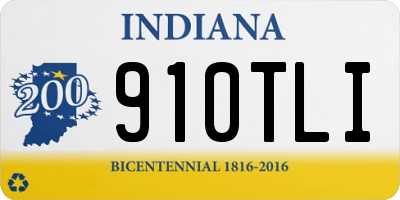 IN license plate 910TLI