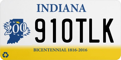 IN license plate 910TLK