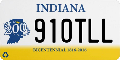 IN license plate 910TLL
