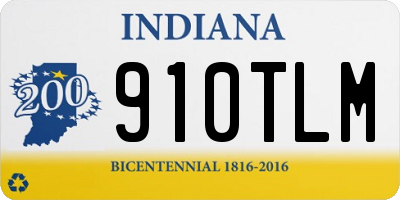IN license plate 910TLM