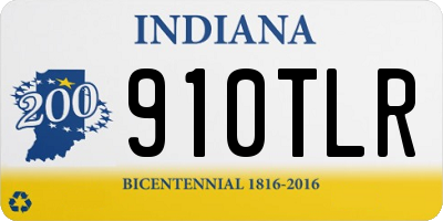IN license plate 910TLR