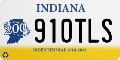 IN license plate 910TLS