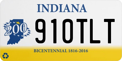 IN license plate 910TLT