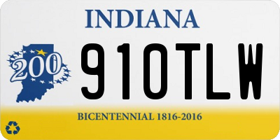 IN license plate 910TLW