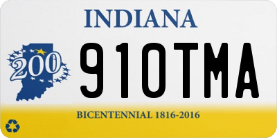 IN license plate 910TMA