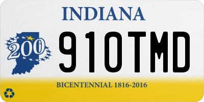 IN license plate 910TMD
