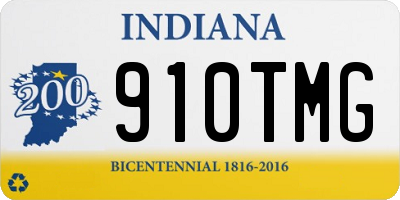 IN license plate 910TMG