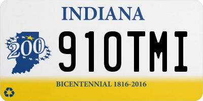 IN license plate 910TMI