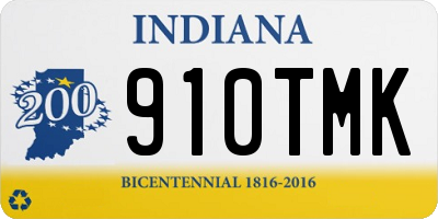 IN license plate 910TMK