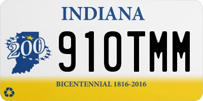 IN license plate 910TMM