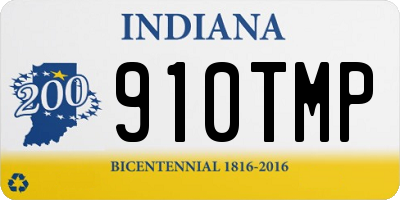 IN license plate 910TMP