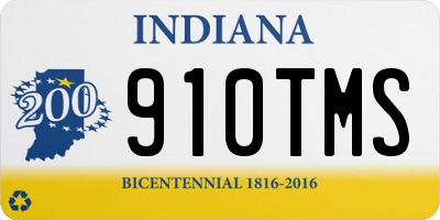 IN license plate 910TMS
