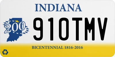 IN license plate 910TMV