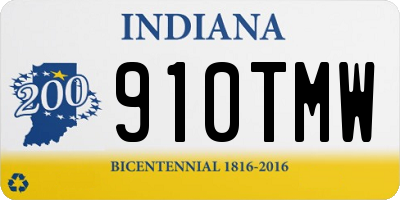 IN license plate 910TMW