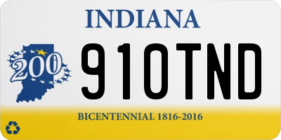 IN license plate 910TND