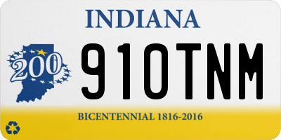 IN license plate 910TNM