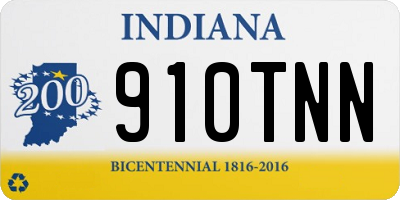 IN license plate 910TNN