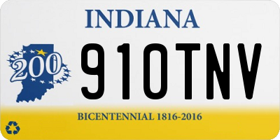 IN license plate 910TNV
