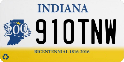 IN license plate 910TNW