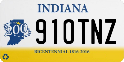 IN license plate 910TNZ