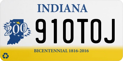 IN license plate 910TOJ
