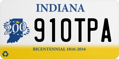 IN license plate 910TPA