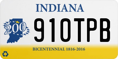 IN license plate 910TPB