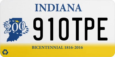 IN license plate 910TPE