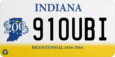 IN license plate 910UBI
