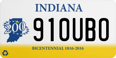 IN license plate 910UBO