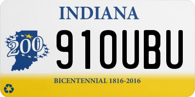 IN license plate 910UBU