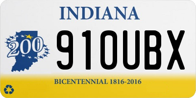 IN license plate 910UBX