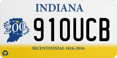 IN license plate 910UCB