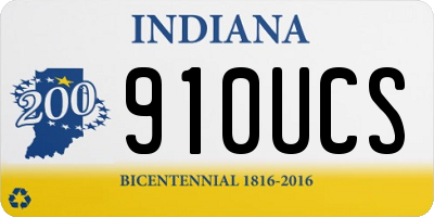 IN license plate 910UCS