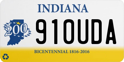 IN license plate 910UDA
