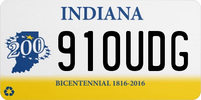 IN license plate 910UDG
