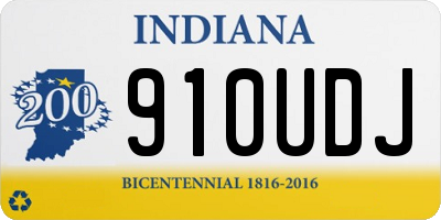 IN license plate 910UDJ