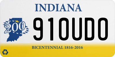 IN license plate 910UDO