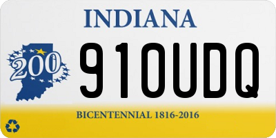 IN license plate 910UDQ