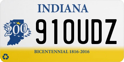 IN license plate 910UDZ