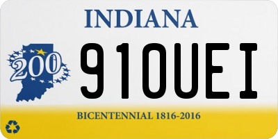 IN license plate 910UEI