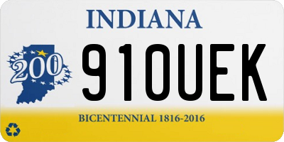 IN license plate 910UEK