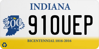 IN license plate 910UEP