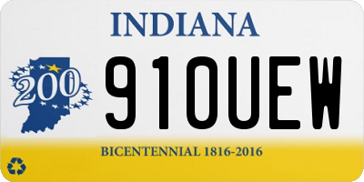 IN license plate 910UEW