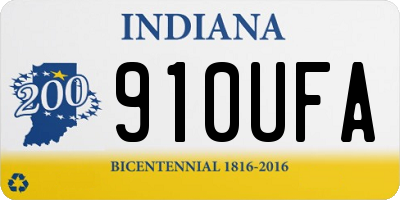 IN license plate 910UFA