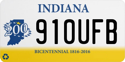 IN license plate 910UFB