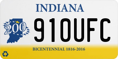 IN license plate 910UFC