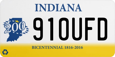 IN license plate 910UFD