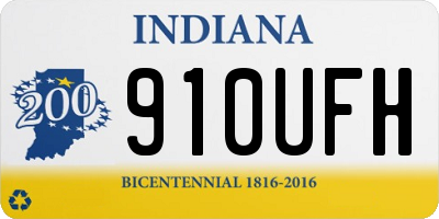 IN license plate 910UFH